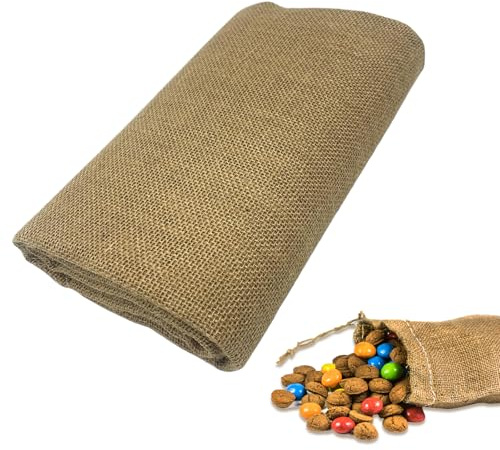 Tela de yute, 160 x 200 cm, tela de yute, venta por metros, bolsa de yute, tela grande, tela de arpillera, tela de yute, rollo de camino de mesa para casa, jardín, protección de plantas, invierno