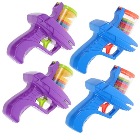 Kisangel 4piezas Pistola Ovni de Zanahoria Juguete Lanzador de Platillos Voladores Material Suave Juguete de Platillo Volador para Juego de Playa Diversión para Picnic