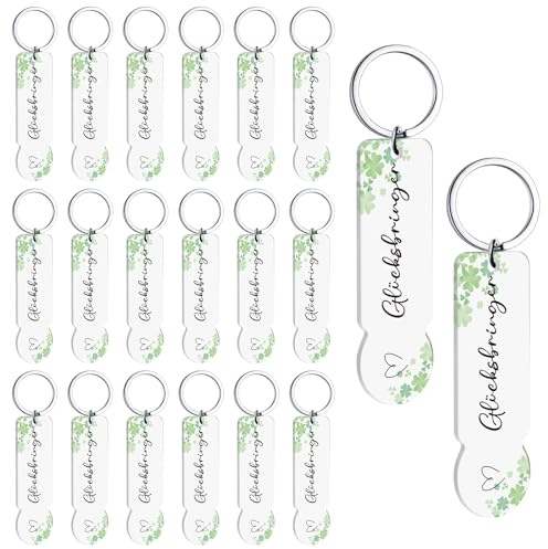 Hestya 20 Porte-Clés Jetons de Caddie en Acrylique Jeton Caddie Anneau Porte Clef Ouvre Caddie Jeton Chariot