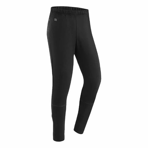 HAOLEI Mens Heated Trousers - Men Thermal Underwear Bottoms USB Electric Heater Heated Pants Winter Warm Motorcycle Hiking Trousers with Zip Pockets,30 Heating Pads(No Battery)