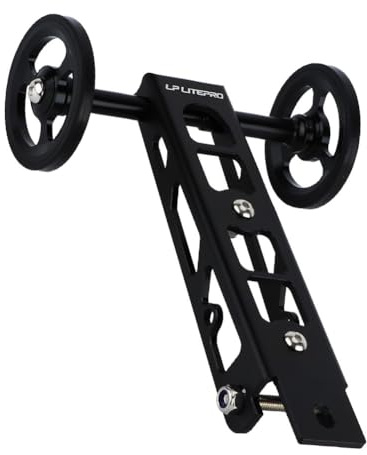 Violiica Easy Wheel für RHINE Klapprad-Gepäckträger, für Birdy 1/2/3 Serie, Halterung aus Aluminiumlegierung, Schwarz/Silber/Rot/Gold