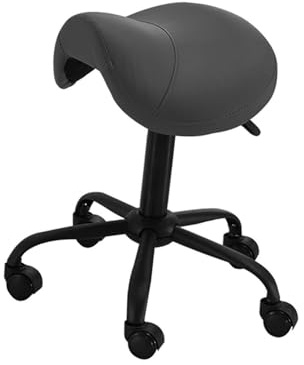 Ergonomisk sadelpall med hjul, tungt stöd för bekväma sittplatser i hem, kontor, butik, spa och salong