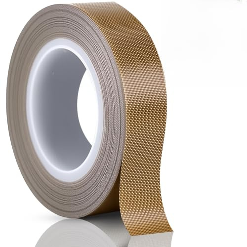 Ruytx Teflonband självhäftande 0,18 x 15 mm x 15 m teflontejp PTFE band teflonband värmebeständigt högtemperaturband glidband högtemperatur tejp för vakuummaskin pulsförseglare
