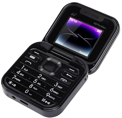 Tonysa Telefono Cellulare a Conchiglia 4G Dual SIM Sbloccato, Piccolo Cellulare Base per Anziani con Bluetooth, Radio FM, Lettore MP3, Telefono di Riserva con Doppio Slot SIM per i Viaggi (BLACK)