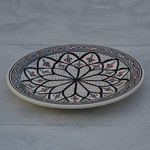 Lote de 6 platos llanos Bakir gris – diámetro 24 cm