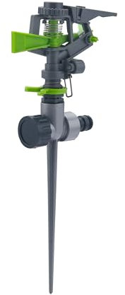 Irrigatore Rotante Automatico con Picchetto | Irrigazione Circolare ad Ampia Copertura | Fissaggio Stabile al Suolo | Ideale per Giardini | AROZ