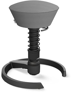aeris Swopper Air – Ergonomischer Hocker mit extra weicher Polsterung – Bürohocker höhenverstellbar ohne Rollen –Sitzhocker für einen gesunden Rücken, Feder Standard