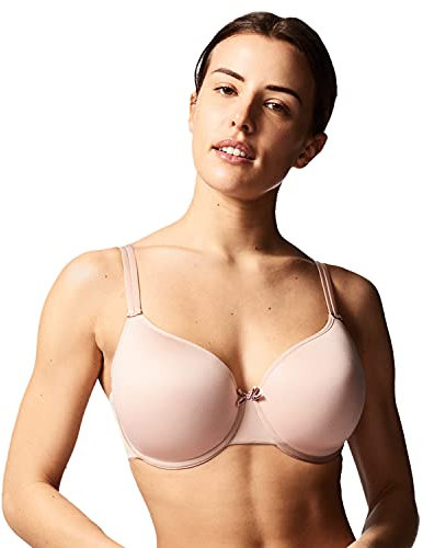 Chantelle Women's Basic Invisible Smooth Custom Fit Bra, Opaque, Rose, 34DD