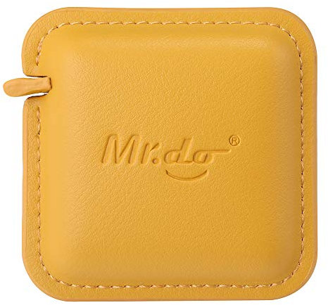 Mr.do Metro a Nastro per Cucito da Sarto Misurazione Corpo 200cm / 79 Pollici Automatico Retrattile Pelle PU Giallo