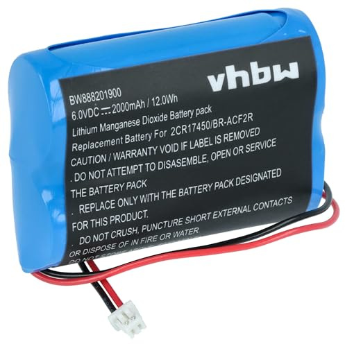 vhbw Batterie kompatibel mit Panasonic BR-ACF2R | PLC Programmable Logic Controller (2000 mAh, 6 V, Li-MnO2)