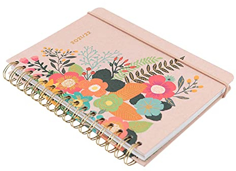 Kokonote Schulplaner 2021 2022 Blumen - Ringbuch Kalender 2021 2022 - Terminkalender 2021 2022 Wochenübersicht