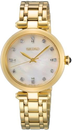 Seiko Damen-Uhr Quarz Edelstahl mit Edelstahlband SRZ536P1