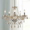Saint Mossi Lustre en cristal de cognac à 5 lumières, lustre moderne en cristal K9 lustre en cristal pour salon, chambre, salle à manger, H53cm x D53cm avec chaîne réglable