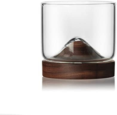 Verre à whisky de montagne Transparent avec Base en bois créatif résistant à la chaleur verre à bière vin eau tasse à thé ensemble Bar verres