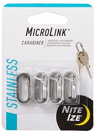 Nite IZE MicroLink Karabiner, Edelstahl, 4 Stück, Rostfrei