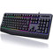 Gaming Tastatur PC, PS4 Tastatur USB, Regenbogen Beleuchtete Tastatur LED, Langlebig, Ergonomisch, Wasserdicht, Leise Tasten, Gaming Keyboard ideal für PC Mac Xbox PS4 Gamer|Büro（Deutsches Layout）