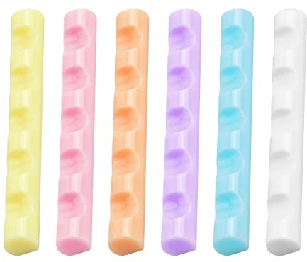 Laughhe 6 Pièces Nail Art Pinceaux Porte, Support de Brosse d'art d'ongle Support de Stylo à Ongles, Présentoir pour Nail Art Pinceau Contenir 5 Pinceaux - Ongles Accessoires