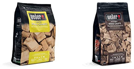 Weber AppleWood Chunks & Chips | BBQ & Smoking Hardwood Pellets | 2.2kg Bag