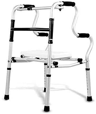 HWSY ATAAY Nachtkommode, Duschstuhl, erhöhter Toilettensitz, Gehhilfen für Senioren, Gehgestell, Leichter zusammenklappbarer Toiletten-Handbadestuhl, Rollator, Gehhilfe mit gepolstertem Sitz,