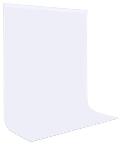 Fotobakgrund vit 2 x 3 m, bonvvvie vikbar fotografi bakgrund muslin bakgrund för fotovideo studio, TV, zoom, YouTube, onlinemöten