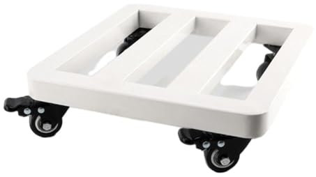 VENYAA Blumentopf-Tablett, Radsockel, Metall-Pflanzenständer mit feststellbaren Rädern, robuster, rollender, quadratischer Pflanzenroller, für den Innen- und Außenbereich, groß (Größe: 40 x 40 cm,