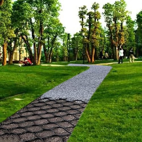 RTOWERM Stabilisateur Gravier Grille de sol Geocell de 2 pouces, grille de gravier de sol HDPE Geogrid, allée de géogrille, système de pavé perméable Grille de stabilisation du sol Pavés perméables Ge