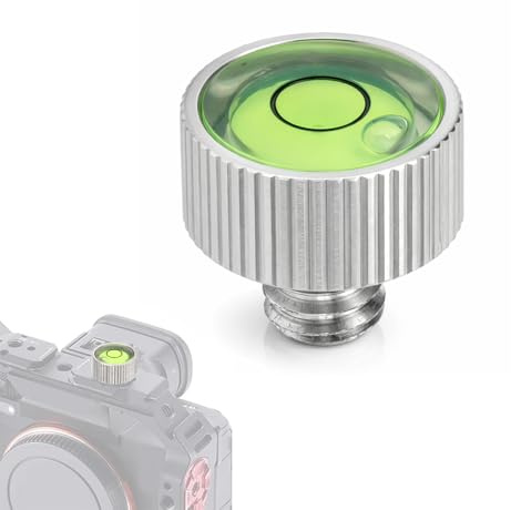 Niveau à Bulle Horizontal, Petit Outil de Niveau à Bulle en Acier Inoxydable avec Filetage 1/4, pour Appareil Photo, Plateau Tournant, Trépied, Télescope