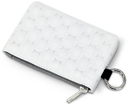 AdiStylinno Small Coin Purse, Portable Lightweight Mini Change Wallet for Women, Ladies Fashion Waterproof Coin Pouch Cute Zipper Wallet with Key Ring (White)
