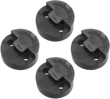 QUARKZMAN Gummi Schalldämpfer für 4/4 Violine Geige Schalldämpfer 4er Pack | Schalldämpfer Round Tourte-Style Geigen Übungs Schalldämpfer für Musikinstrumente