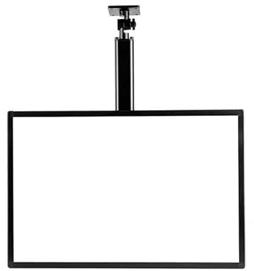 MQDLJSE Plakathalter aus Metall, LED-Leuchtkasten für Außenwerbung, Leuchtkasten mit Teleskopstange, schmaler LED-Leuchtkasten mit Schnapprahmen zur Wandmontage (Schwarz B, 40 x 60 cm)