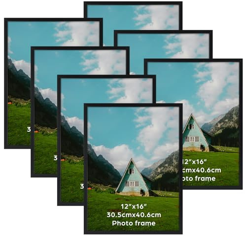 Giftgarden Cornice 30x40,Cornice Nera in PVC, Cornice da Parete, Decorazione per Casa,Set di 7