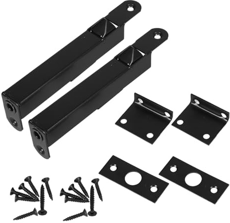 BUGUUYO Pestillo Automático Empotrado de Acero Inoxidable para Puertas Dobles de Madera, Seguridad contra Incendios, 2 Piezas