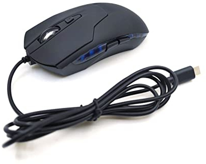 Oxxggkao Tipo C Gaming azul RGB LED computadora 2400 DPI 6 botones ratones ligeros para PC portátil Gaming para PC portátil portátil ergonómico