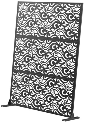 Separador independiente de metal para interiores y exteriores, para jardín, balcón y patio trasero, 90 x 180 cm, solución elegante para paisajismo