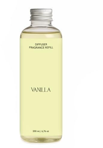 Casanova® - Ambientador Mikado 200ml Vainilla Recambio Difusor Hogar Baño Decoracion Casa Purificador Aceites Esenciales de Varillas Fragancias Aromaterapia Natural Bio Neutralizador Olores