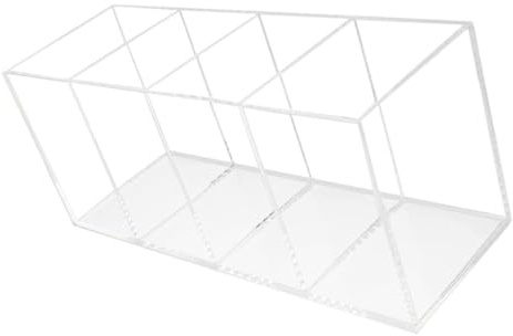 FIXOSHEE Boîte à Pinceaux et Porte-Stylos en Acrylique Compartiments, Rangement pour Bureau et Chambre, Adapté aux Fournitures Scolaires et Maquillage