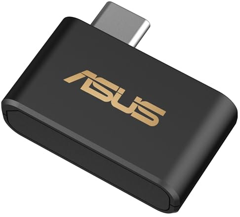 ASUS USB-BE93 Mini - Adaptador USB Mini WiFi 7 BE6500 de Triple Banda | Banda de 6 GHz, compatible con 4096-QAM, Plug and Play, USB 3.0 Tipo-C, compatible con Windows 10 y 11