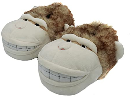 Pantuflas novedosas para mujer, diseño de jirafa de mono feliz, para mujeres y hombres