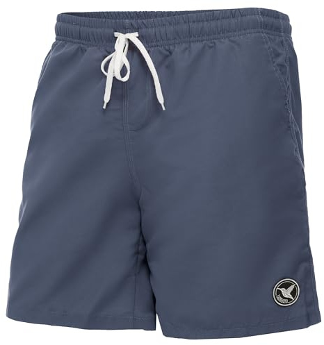 Ladeheid Costume Uomo Mare Lungo con Taschino, Medium Drawstring, Fodera in Rete, Costumi da Bagno, Boxer per la Spiaggia, la Piscina e Il Surf LA40-129 (Jeans Scuro, 5XL)