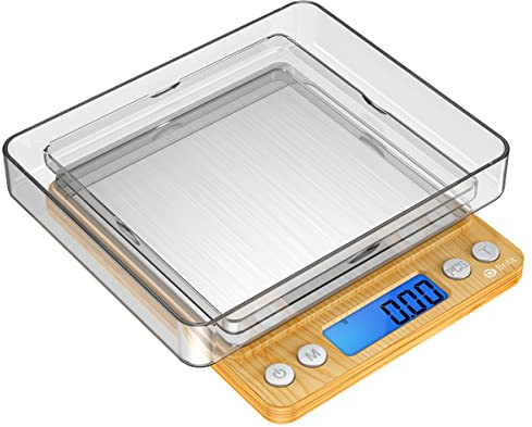 AMIR Feinwaage 0.01g, 500g / 0,01g Digitalwaage, Taschenwaage, Münzwaage, Küchenwaagen mit Tara-Funktion, Zählung Funktion, 6 Einheiten Konvertierung, Auto-Aus