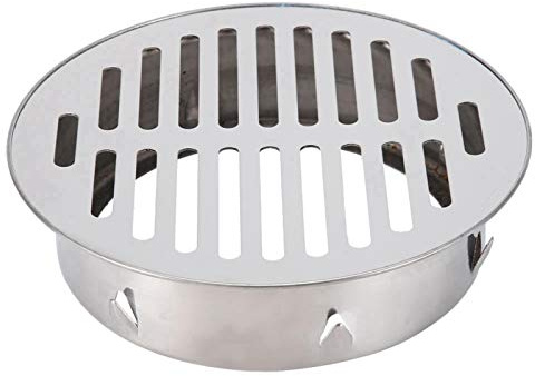Tyenaza Drain de Sol en Acier Inoxydable,Filtre Douche Rond pour Balcon, Drain de Plancher Anti-Blocage Anti-Odeur pour Salle De Bain (160 Bouche Plate)