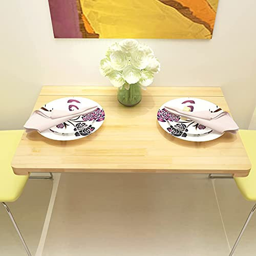 Versteckter klappbarer Wand-Klapptisch, Schreibtisch aus Kiefernholz, schwimmende Arbeitsstation aus massivem Holz, klappbare Werkbank aus Holz, modern und minimalistisch, langlebig (100 x 60 cm/39 x