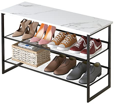 Garden 4 you Schuhregal für den Eingangsschrank, Schuh-Organizer aus Metallgeflecht