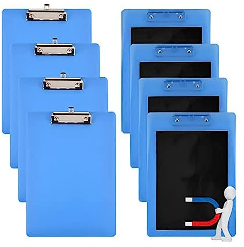 Ctwezoikmt Magnetischer Klemmbrett-Clip mit Niedrigem Profil, Klemmbretter im Letter-Format, 9 X 12,5, Standard-Clip für KüHlschrank, BüRo, Zuhause