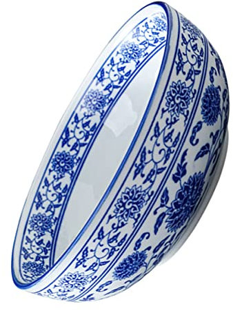 BESTonZON 1 Pc Porcellana e Bianca Tagliatella Giapponese Ciotole Di Legno Contenitori Per Alimenti Ciotola Di Noodle Giapponese Ciotola Di Pasta Zuppiera Ceramica Udon Noodle Vintage ▾