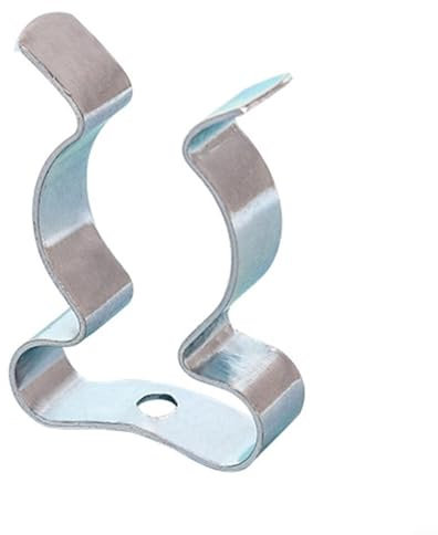 CWOQOCW Clips de rizo de resorte, 10 clips cerrados para cobertizo, almacena de forma segura herramientas y cepillos, plateado (38 mm)