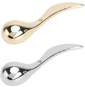 DOITOOL 2pezzi Cucchiai Mini Viso in Lega Spatole Pratiche Per Crema Occhi e Massaggio Utile Portatrucco Da Viaggio Con Design e Resistente