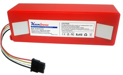 Kunbow Batería de Repuesto para Xiaomi Q5, Q7, S4, S5, S6, S7, S50, S51, S51, S55, S60, 14,4 V, 6800 mAh, aspiradora Mi Robot, batería para Xiaomi Mijia 1ª y 2ª generación, E201 Robot.