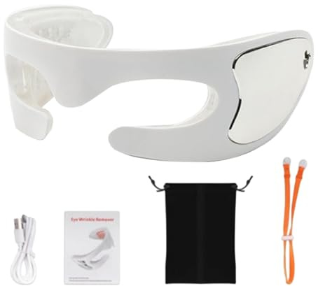 Uozonit Appareil de massage des yeux | Lunettes de massage rechargeables | Soulage la fatigue oculaire, Masseurs oculaires visibles portables pour une utilisation à la maison ou en voyage