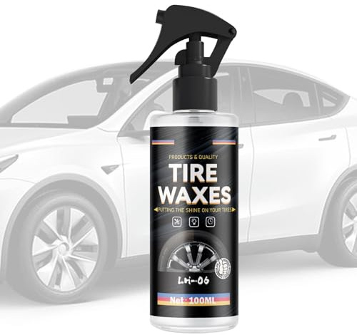 Nbhuiakl Lucido per pneumatici, cura dei pneumatici, 100 ml, spray lucido per ruota lucida, cera per protezione dei pneumatici, efficace detergente per auto